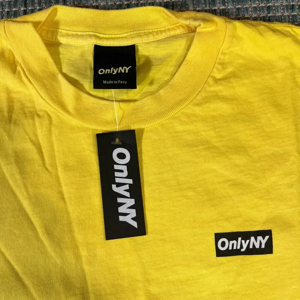 Only NY Outdoor Goods Yellow T Shirt‎ Adult Sz XS New
